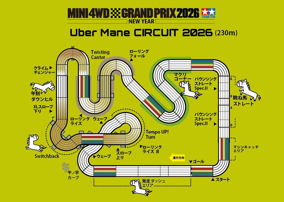 コース発表🎍】ミニ四駆グランプリ2026ニューイヤー公式コース『Uber