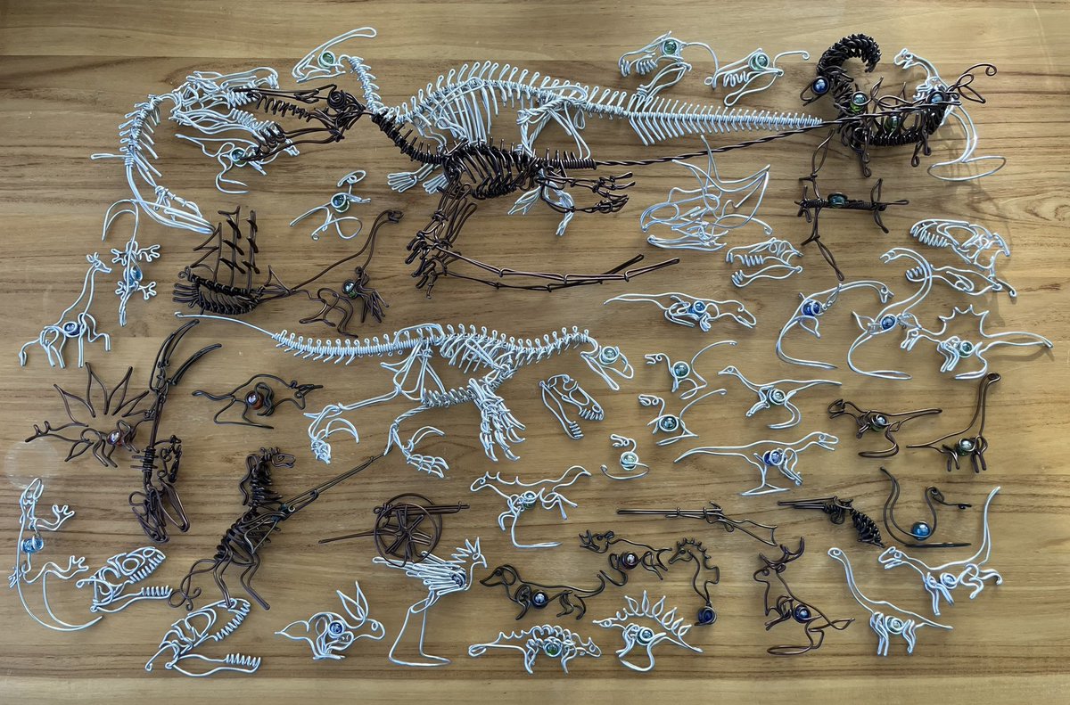 Square wire art museum ワイヤーアート博物館(恐竜など