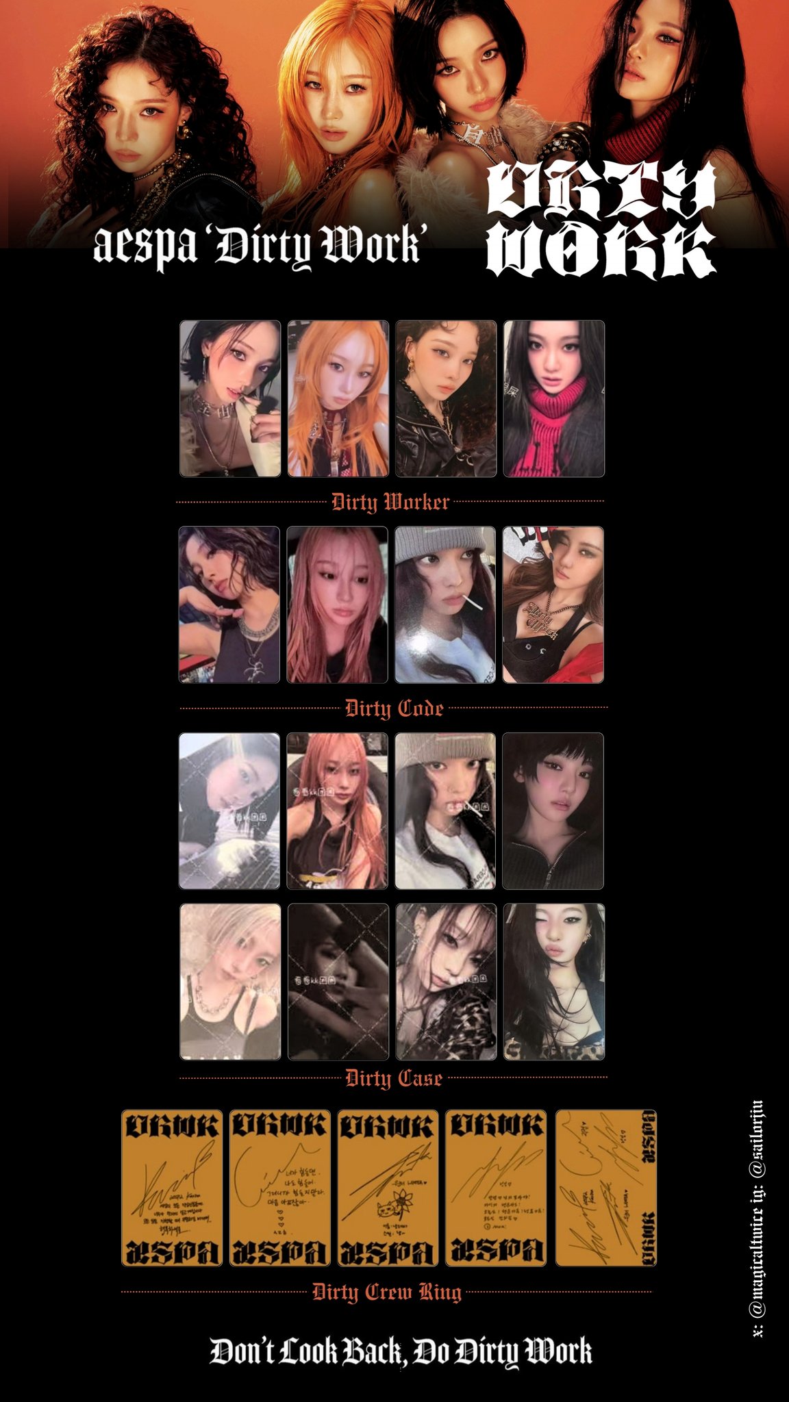 aespa Dirty Work カリナ ウィンター トレカ aespa dirty work