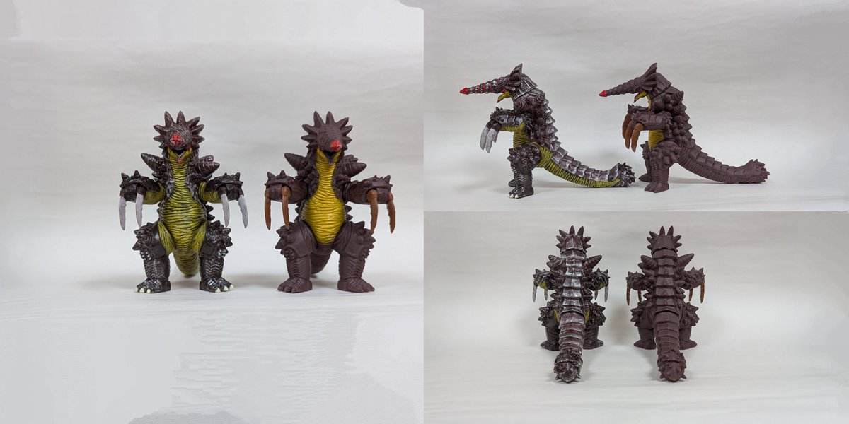 熱線怪獣グライムのソフビをリペイントしました！ #グライム #ウルトラ