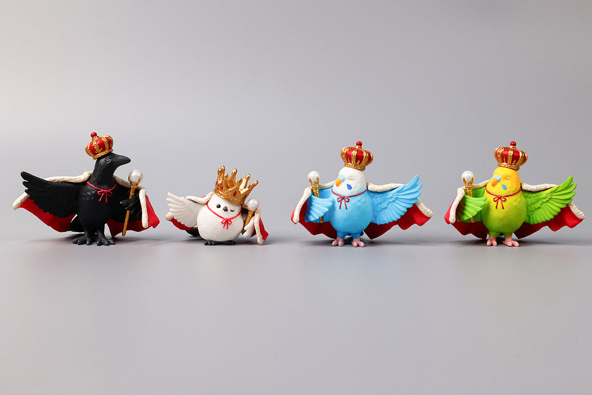 鳥たちの気品溢れる姿がかわいい！「王様気鳥 -おうさまきどり