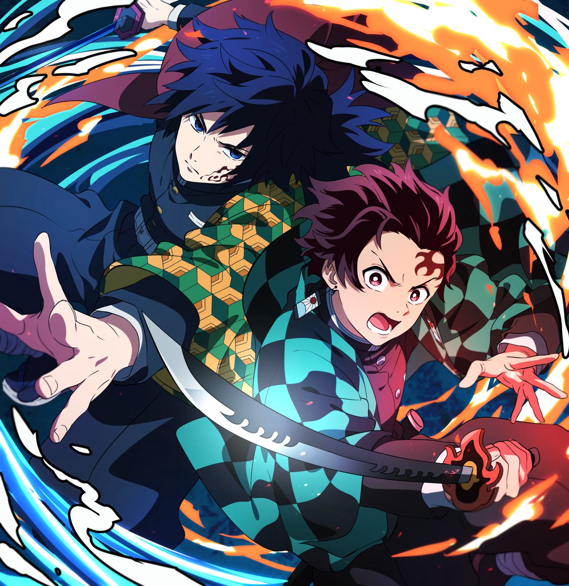 竈門炭治郎 ,冨岡義勇 「#鬼滅の刃」|ぽてっとコロッケの