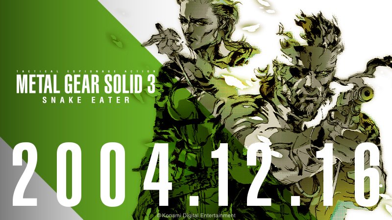 今から19年前の今日、2004年12月16日に『METAL GEAR SOLID 3 SNAKE