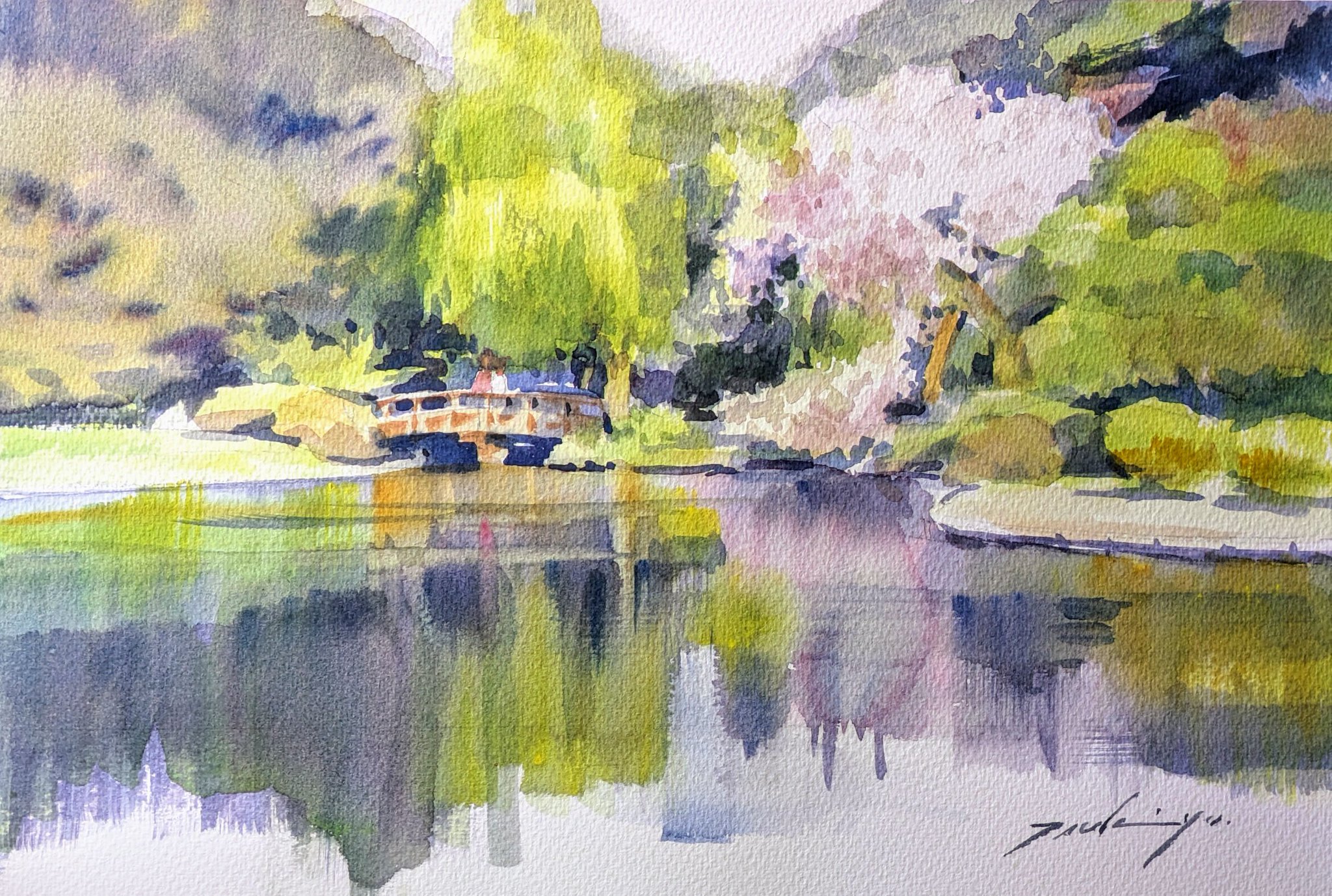 印象派風 自然風景 油彩画27✖️24 印象派風 自然風景 油彩画27✖️24