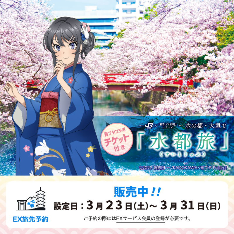 青春ブタ野郎は大垣の街をまだ知らない切符モチーフアクリルキーホルダ