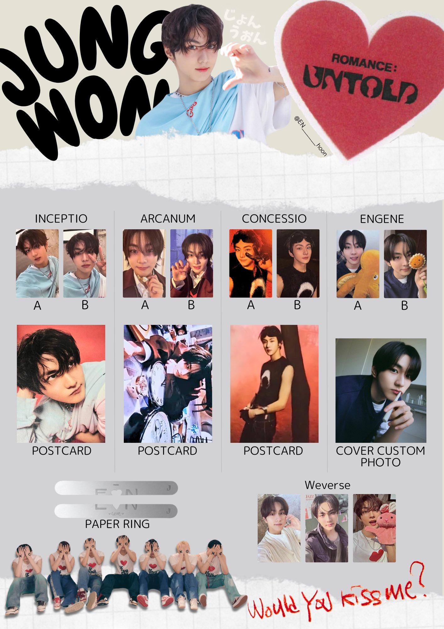 ENHYPEN アルバム まとめ売り うちわ トレカ ジョンウォン ☆ENHYPEN