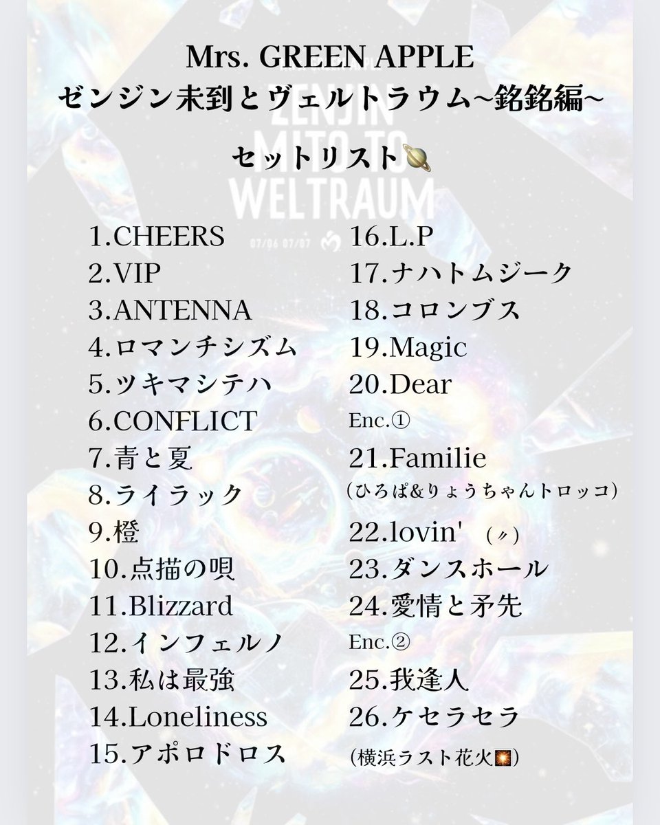 Mrs. GREEN APPLE ゼンジン未到とヴェルトラウム〜銘銘編〜 セット