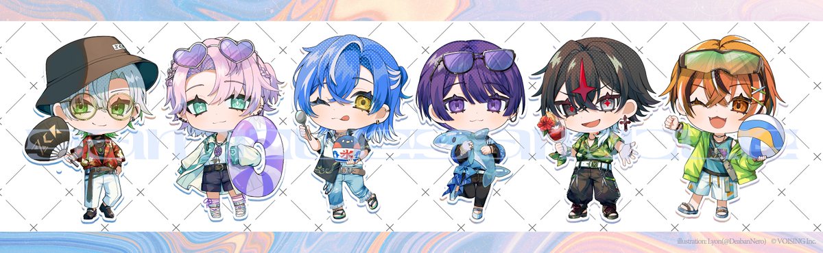 WORK】 クロノヴァ【Chrono▷◁Reverse】夏グッズのSDイラストを担当