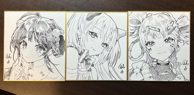 きのこのみ 直筆イラストミニ色紙 例大祭 コミケ きのこのみ 直筆