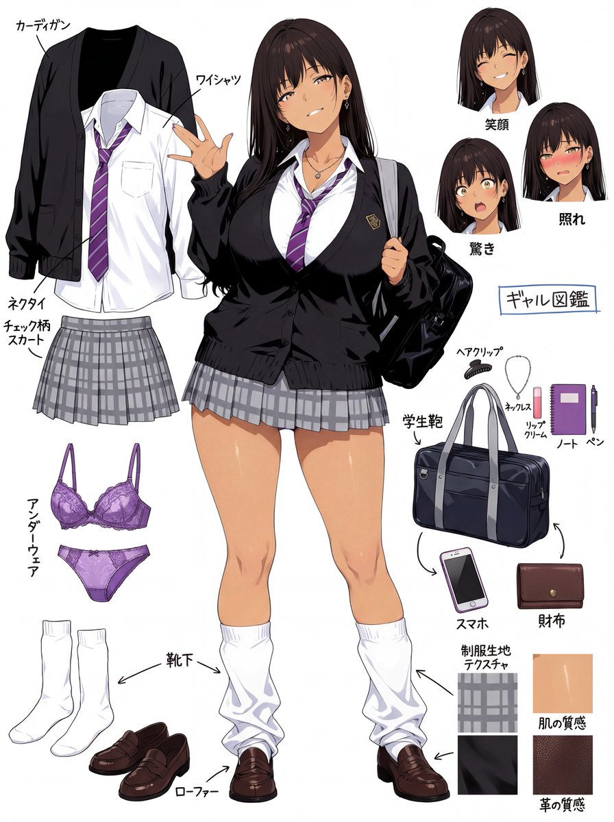 ギャル図鑑📔 0⃣0⃣2⃣（for Nano banana） #ギャルがいる日常 SFW