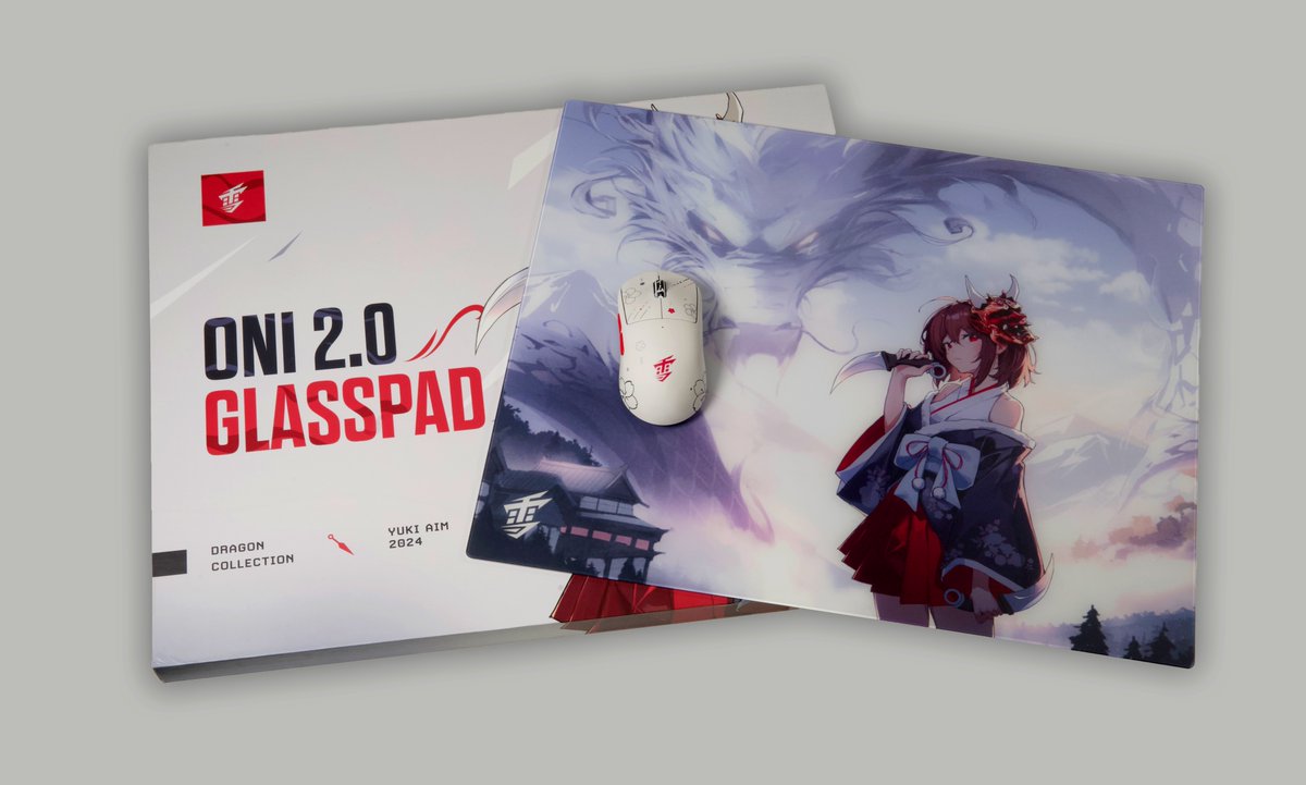 Oni 2.0 Collection 👹 こちらが実物のガラス製マウスパッドです。 薄