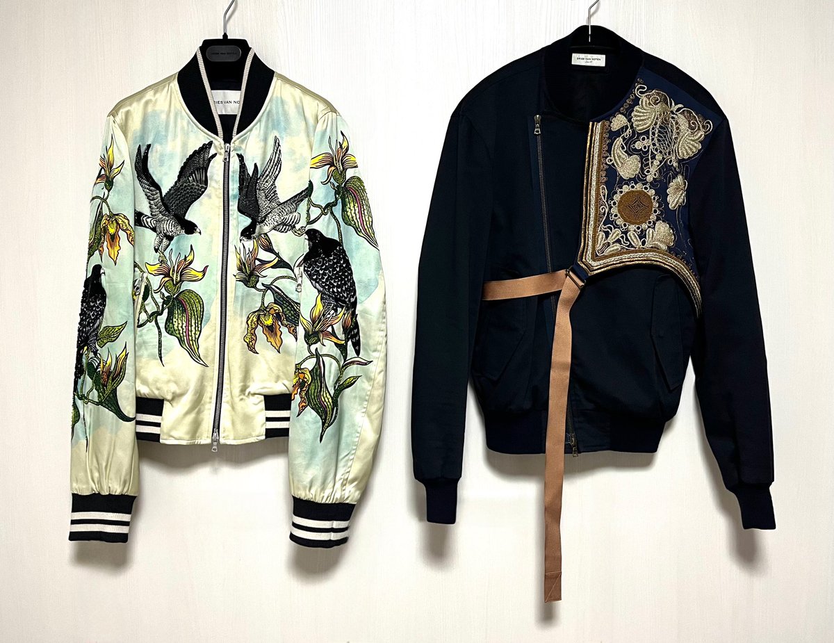 DRIES VAN NOTEN 2023 AW / Look 59 floral bird embroidered bomber
