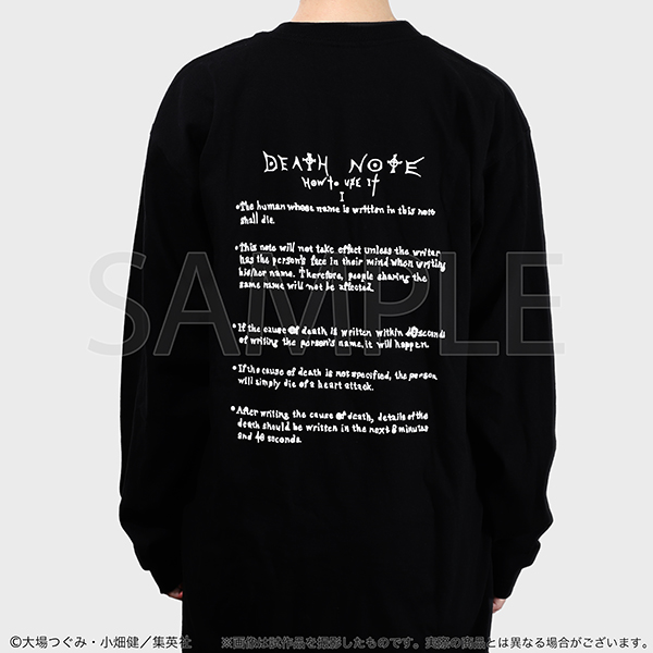 デスノート展 グッズ情報】 □ロングスリーブTシャツ 背中側には