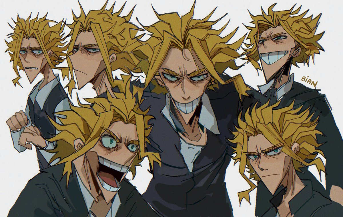 I love drawing All Might very crispy and shaped 🐐🌻 Some