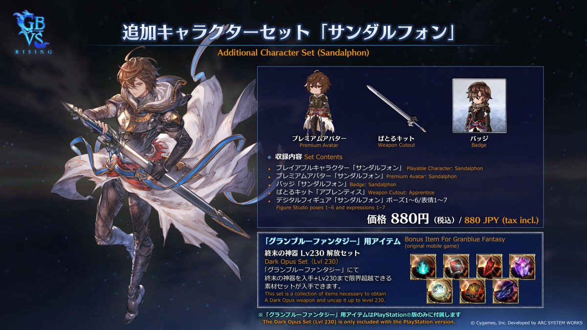 追加キャラクターセット「サンダルフォン」 まずはサンダルフォンで