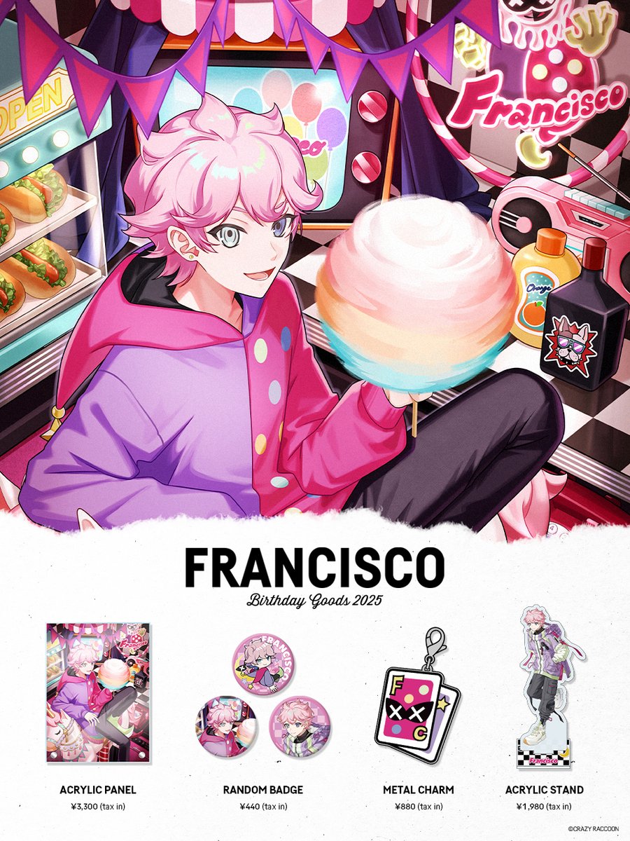 お仕事】 Crazy Raccoon所属 ふらんしすこさん(@Franciscooo_T )の誕生