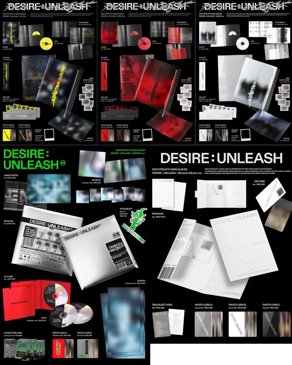 🤍🤍🤍 #ENHYPEN [DESIRE : UNLEASH] 🤍🤍🤍 ＼ 絵柄公開 ／ ①