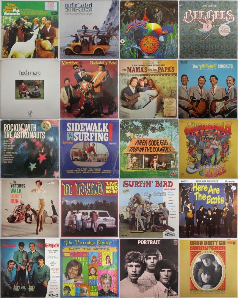 3/2（月）は60's-70's POPS GROUP/SURF ROCKのLPレコード 20枚を11時