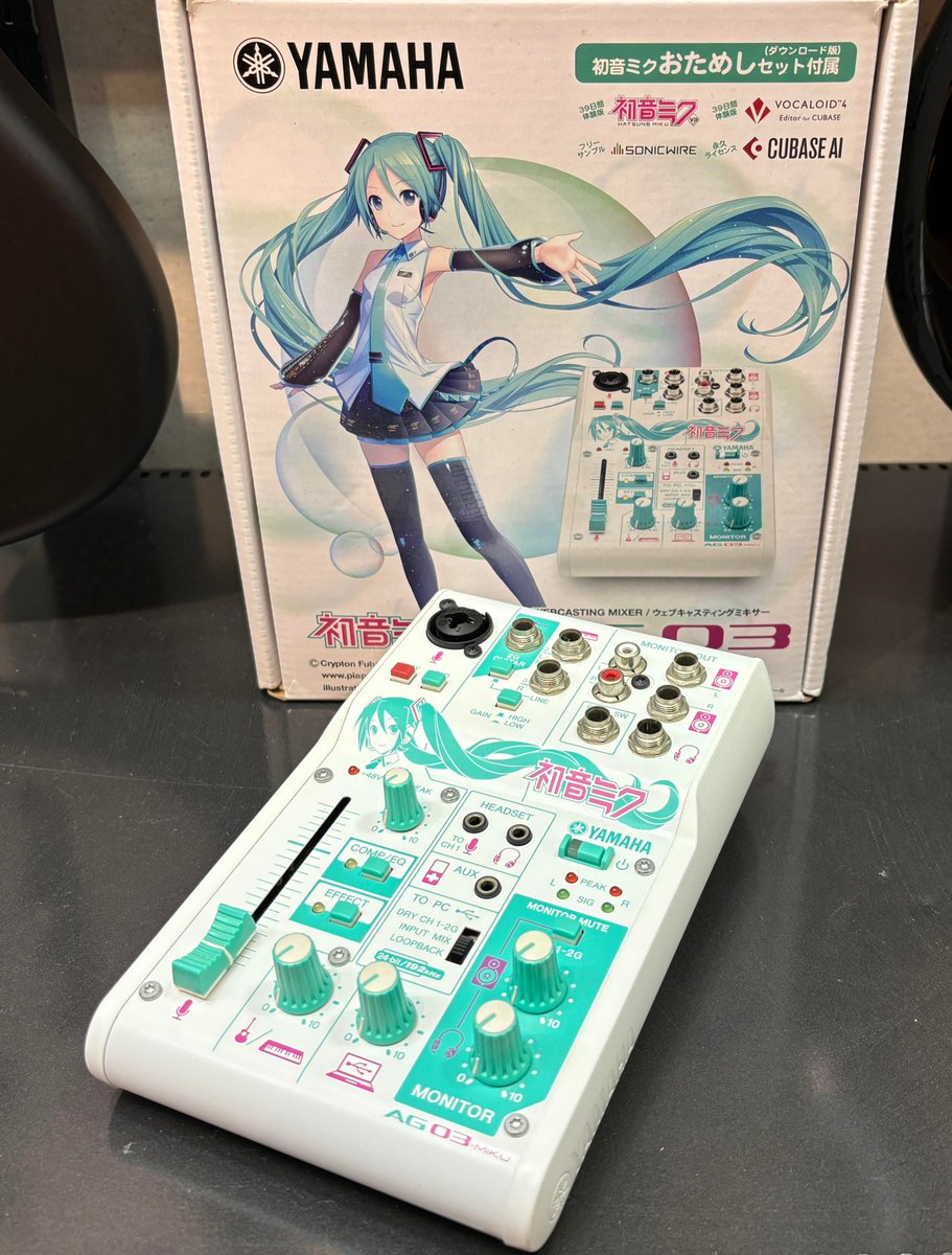 中古楽器情報🎸】定番インターフェースYAMAHA AG03の初音ミクモデルが
