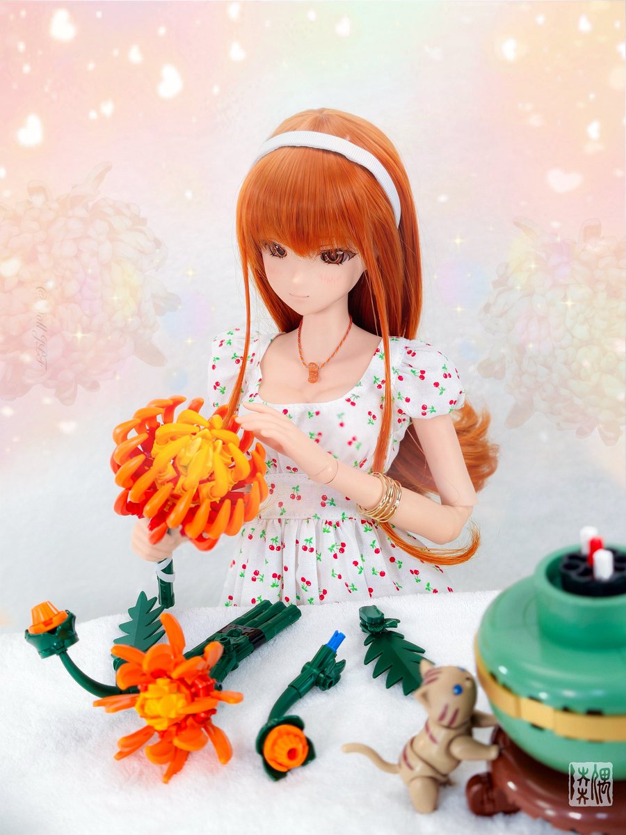 彩ちゃん: 綺麗にゃ〜🌻💕 Aya-chan: Pretty nya~ 🌻💕 #lego