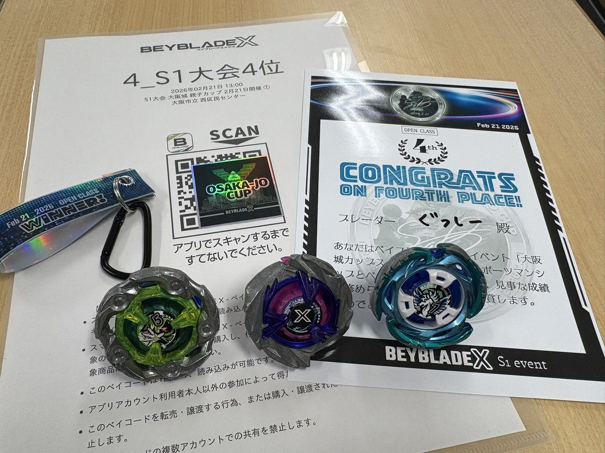 大阪城カップベスト4でした✨ 予選はシャークスケイル4-50LRで全勝で1