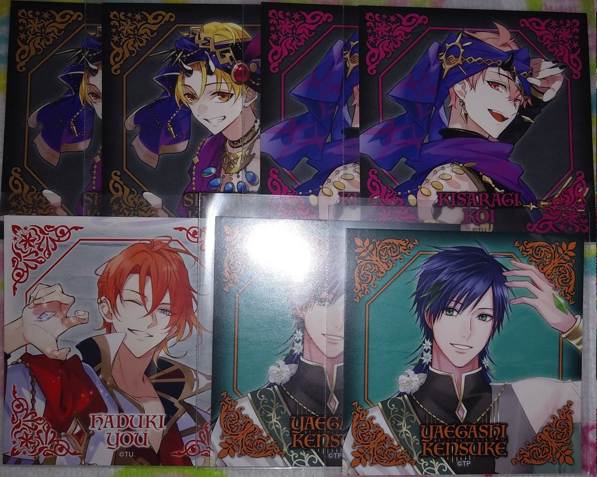 交換】ツキプロ 特典 ステッカー 譲→駆・☆始・恋・☆春・☆新・☆葵