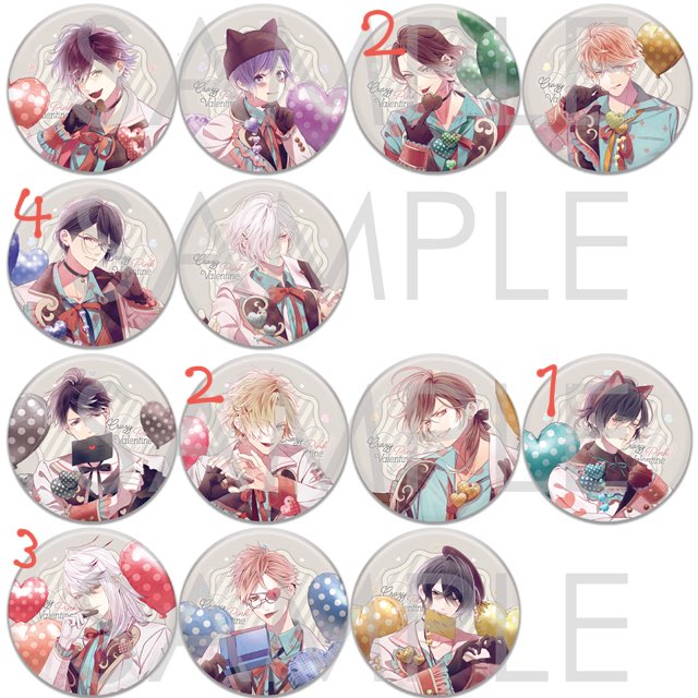 交換】DIABOLIK LOVERS ディアラバ Crazy▽Pink▽Valentine ビッグ缶