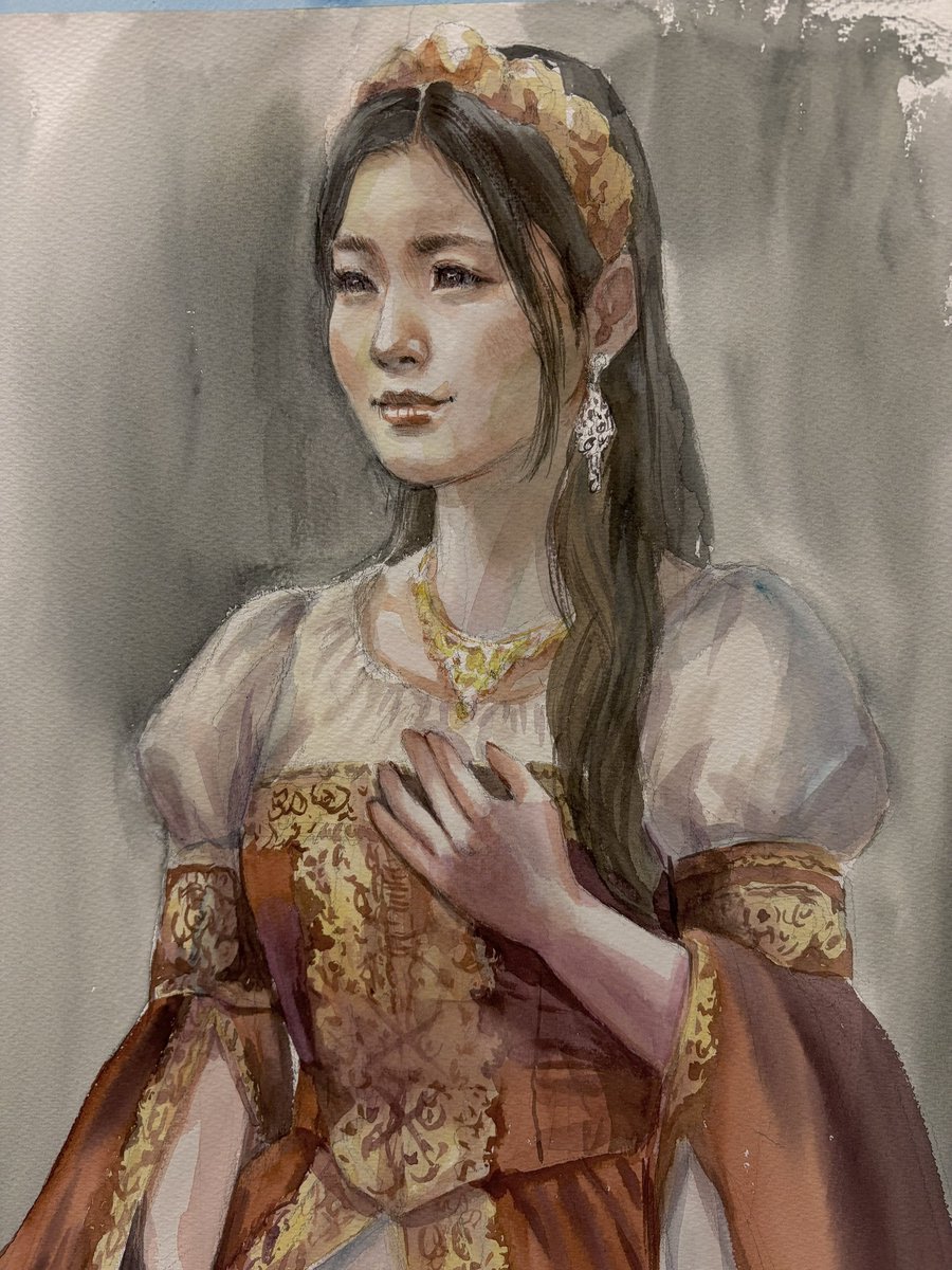 今日の人物写生会のモデルは またリリィさん😍❤️ ジュリエットの様な