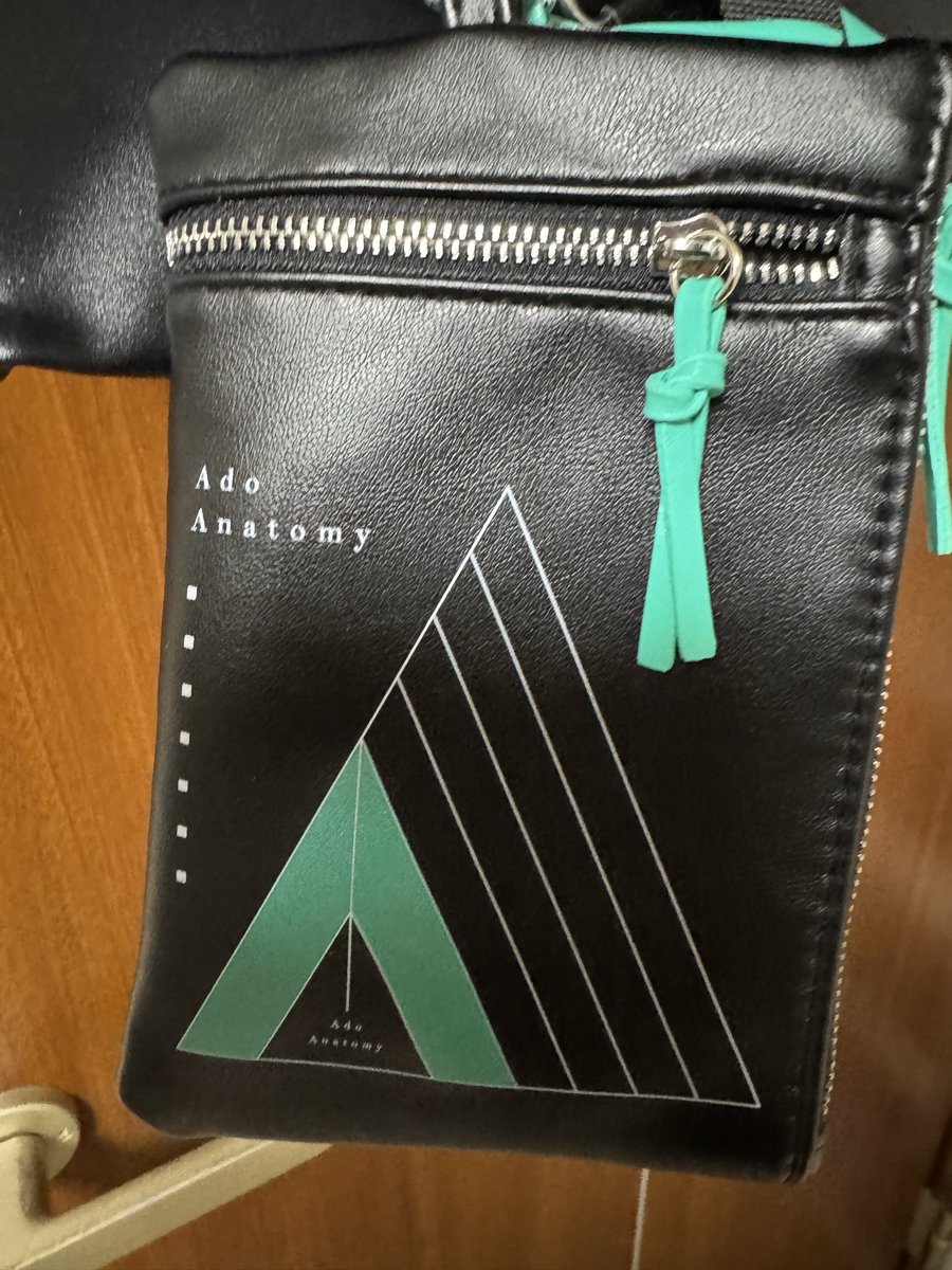 Adotomyのストラップポーチのスマホ入れは横のチャック部分からだと