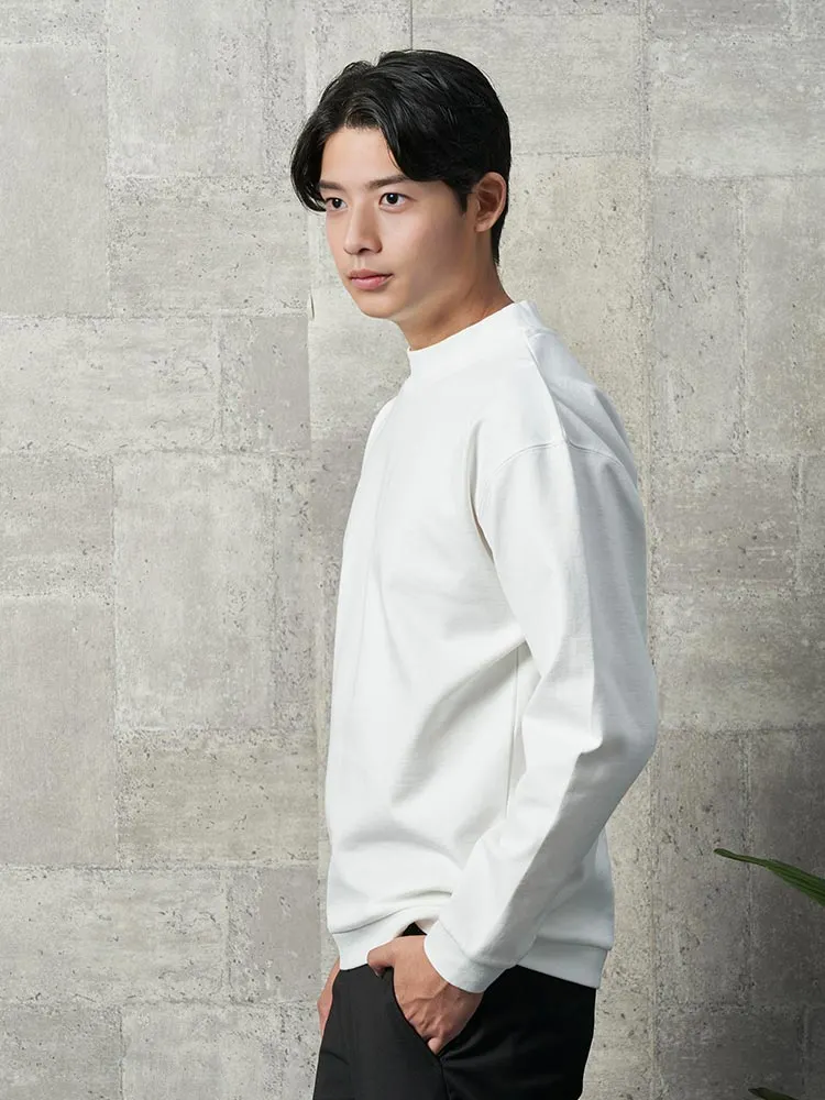 ホワイト ポンチ モックネック ロンT ブラウン/グリーン | P.S.FA公式通販