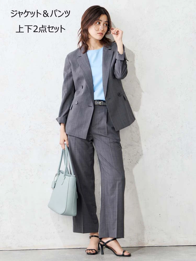 M．グレー 【上下セット】ひんやり冷感ライトセットアップ グレー