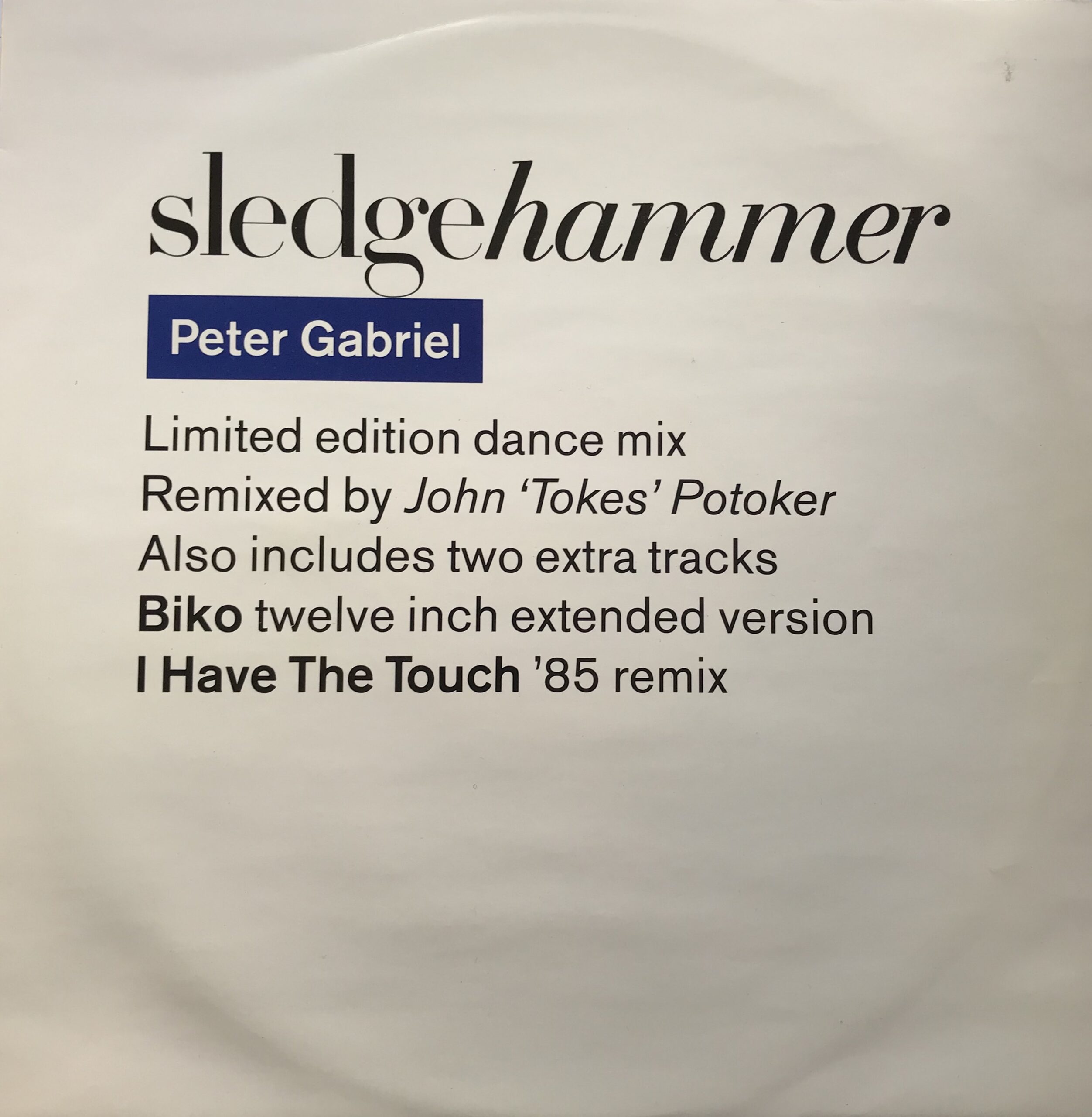 Sledgehammer - PeterGabriel.com