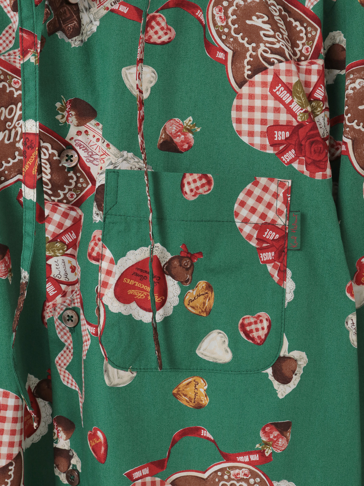 スウィートメモリーズプリントフードブラウス｜ピンクハウス