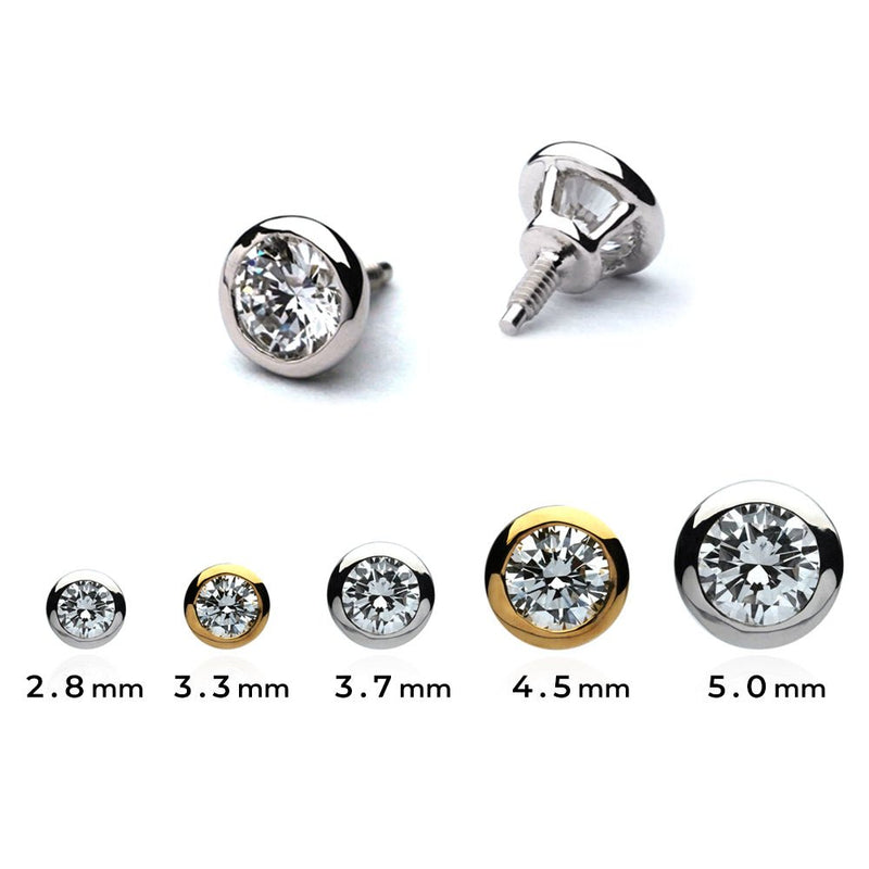 引っかからないダイヤモンド ピアス│K18/Pt ダイヤモンドボディピアス