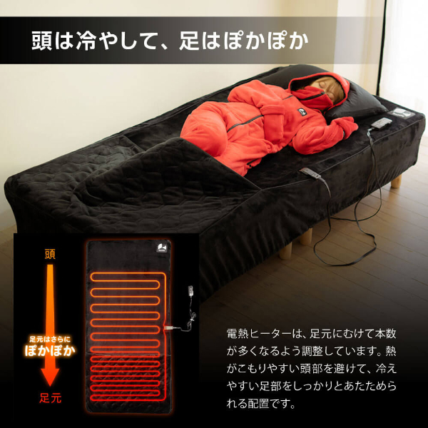 Bauhutte バウヒュッテ BEB-140D-BK ボックス電気毛布 ブラック ダブル