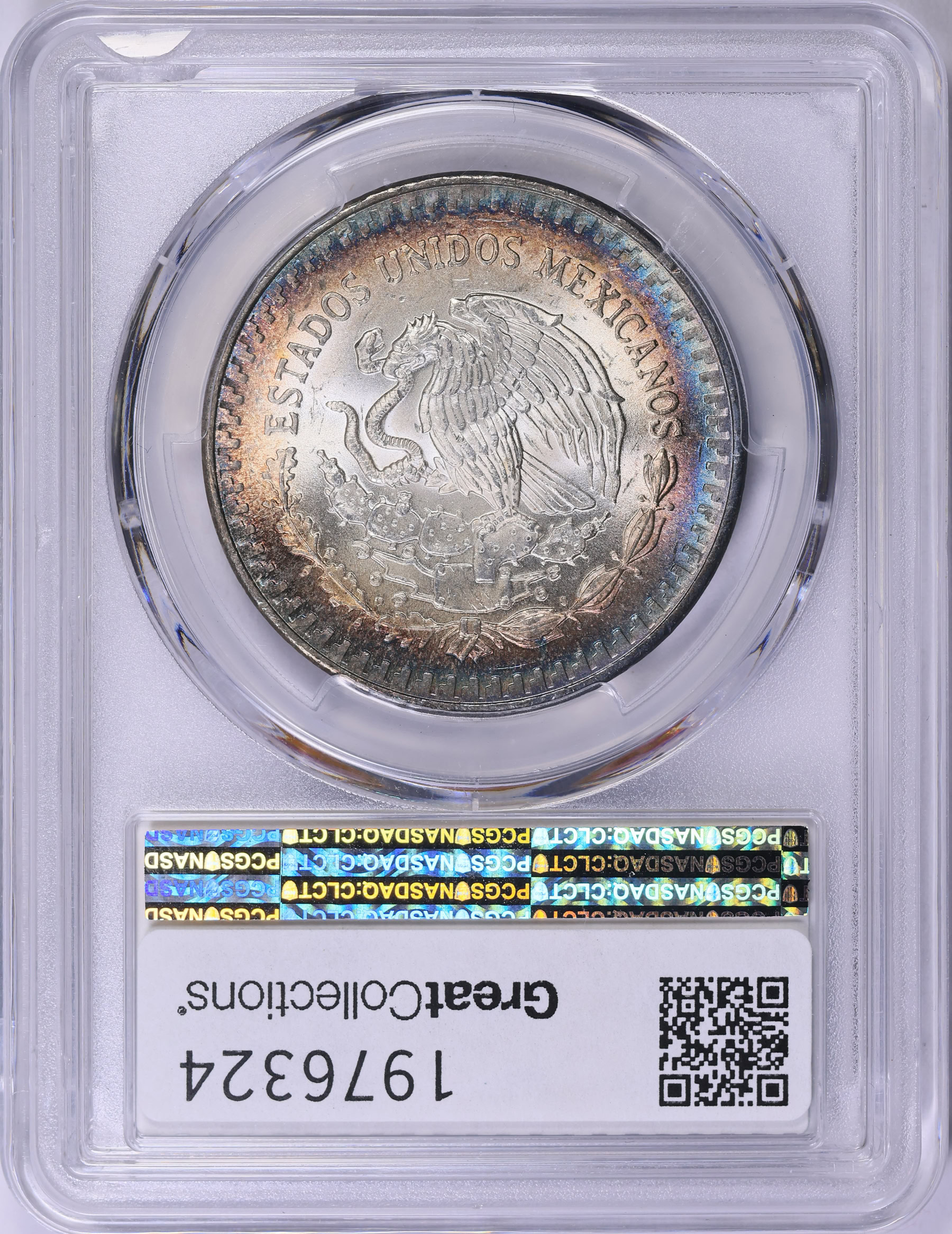 Mexico 1982-Mo Silver Onza Libertad KM-494.1 PCGS MS-65 (Toned