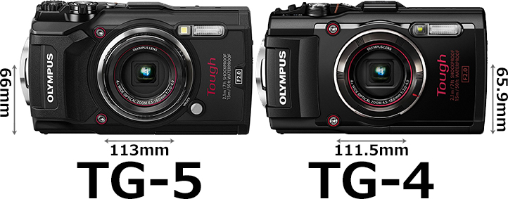 TG-5 Tough」と「TG-4 Tough」の違い - フォトスク