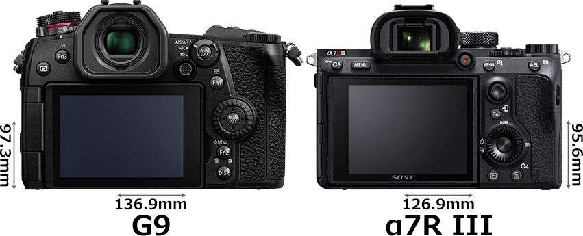 LUMIX DC-G9」と「α7R III」の違い - フォトスク