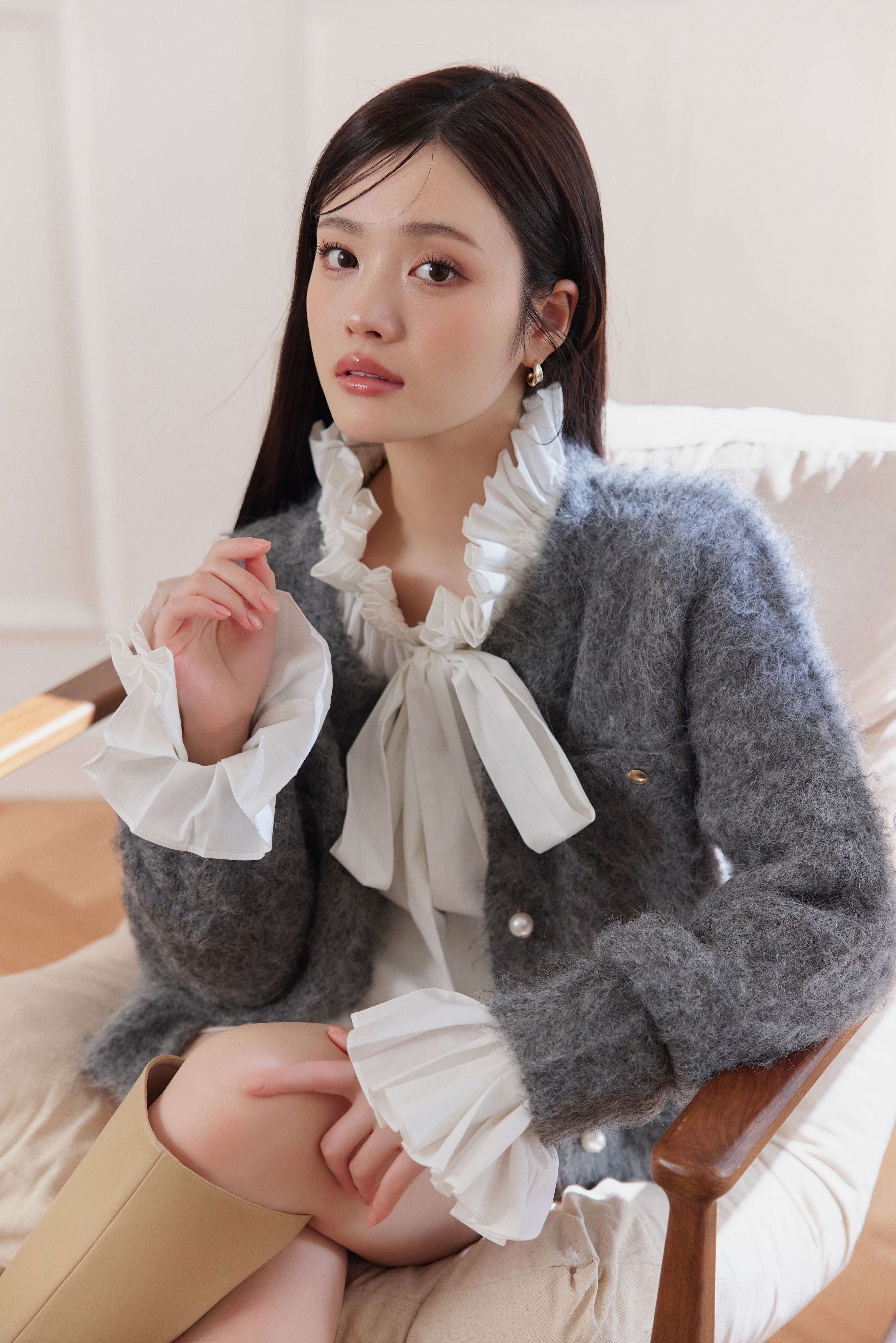 poláura プリーツリボン2WAYブラウス【1/25以降出品停止】 プリーツ