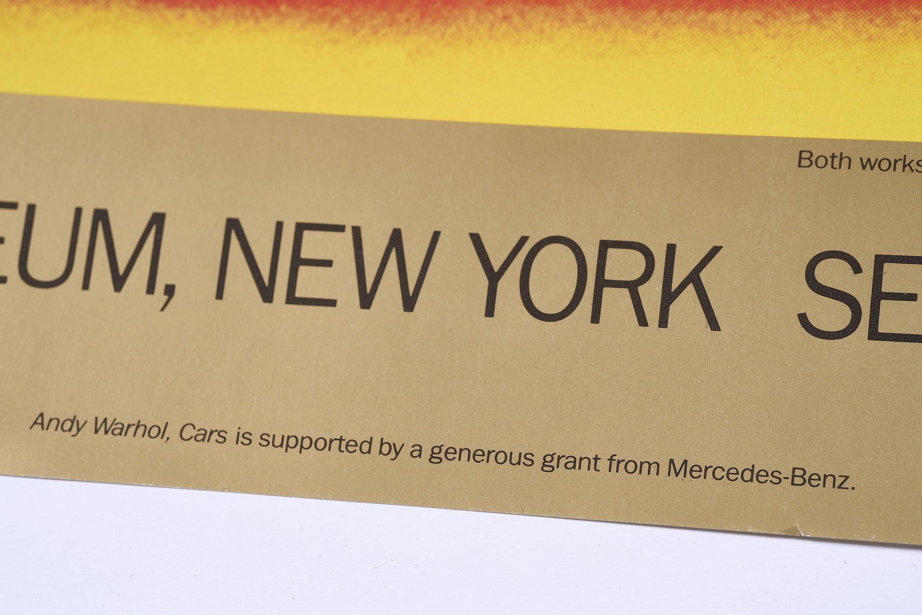 ANDY WARHOL CARS - SOLOMON R. GUGGENHEIM MUSEUM, NEW YORK 1988