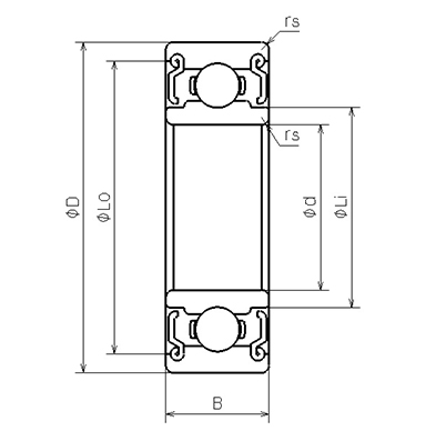 608ZZ | 深溝玉軸受 | ミニチュア・小径ボールベアリング | ミネベア