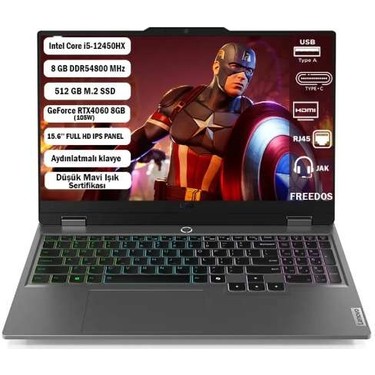 Lenovo Loq 15IAX9 83GS007XTR I5-12450HX 8gb 512 GB SSD Rtx Fiyatı