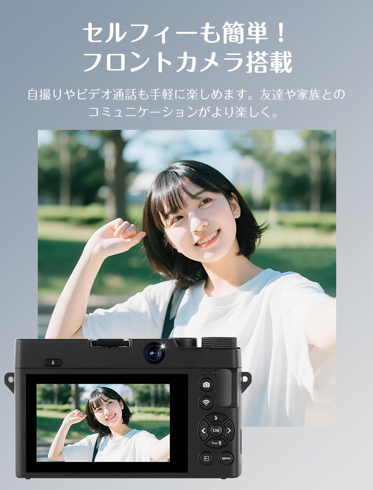 5K録画×7500万画素でプロ級の一台へ。前面カメラ搭載デジタルカメラ