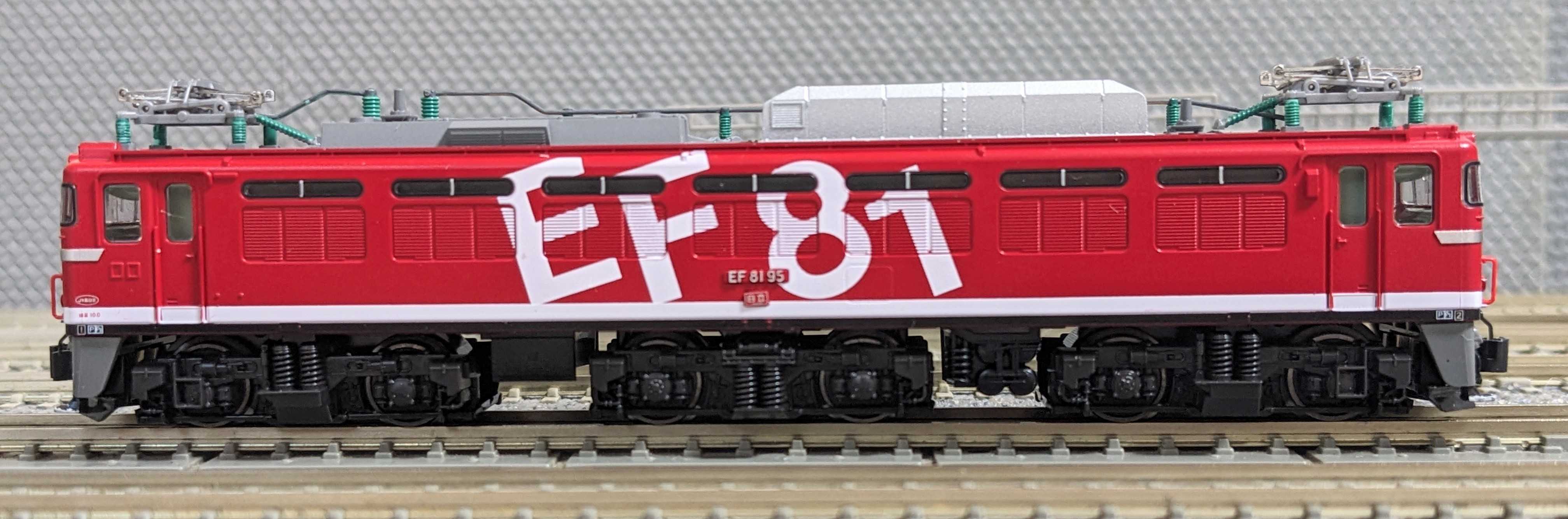 🔵入線整備 KATO 3066-F EF81 95号機 ﾚｲﾝﾎﾞｰ塗装機 - 竹ノ塚総合車両