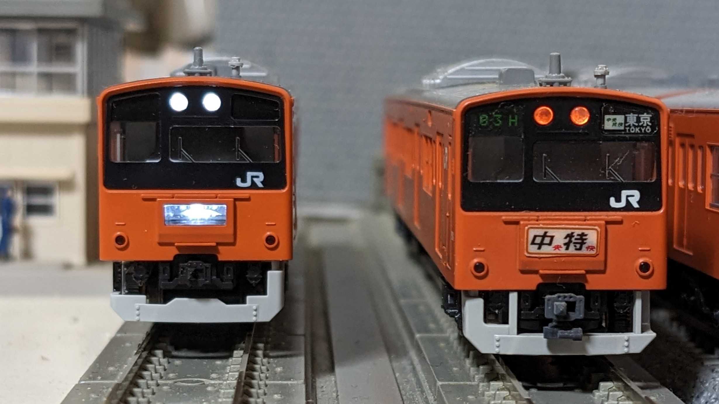 🟡kato 10-826 201系 中央線(最終編成) 室内灯 行先幕照明工事 その④