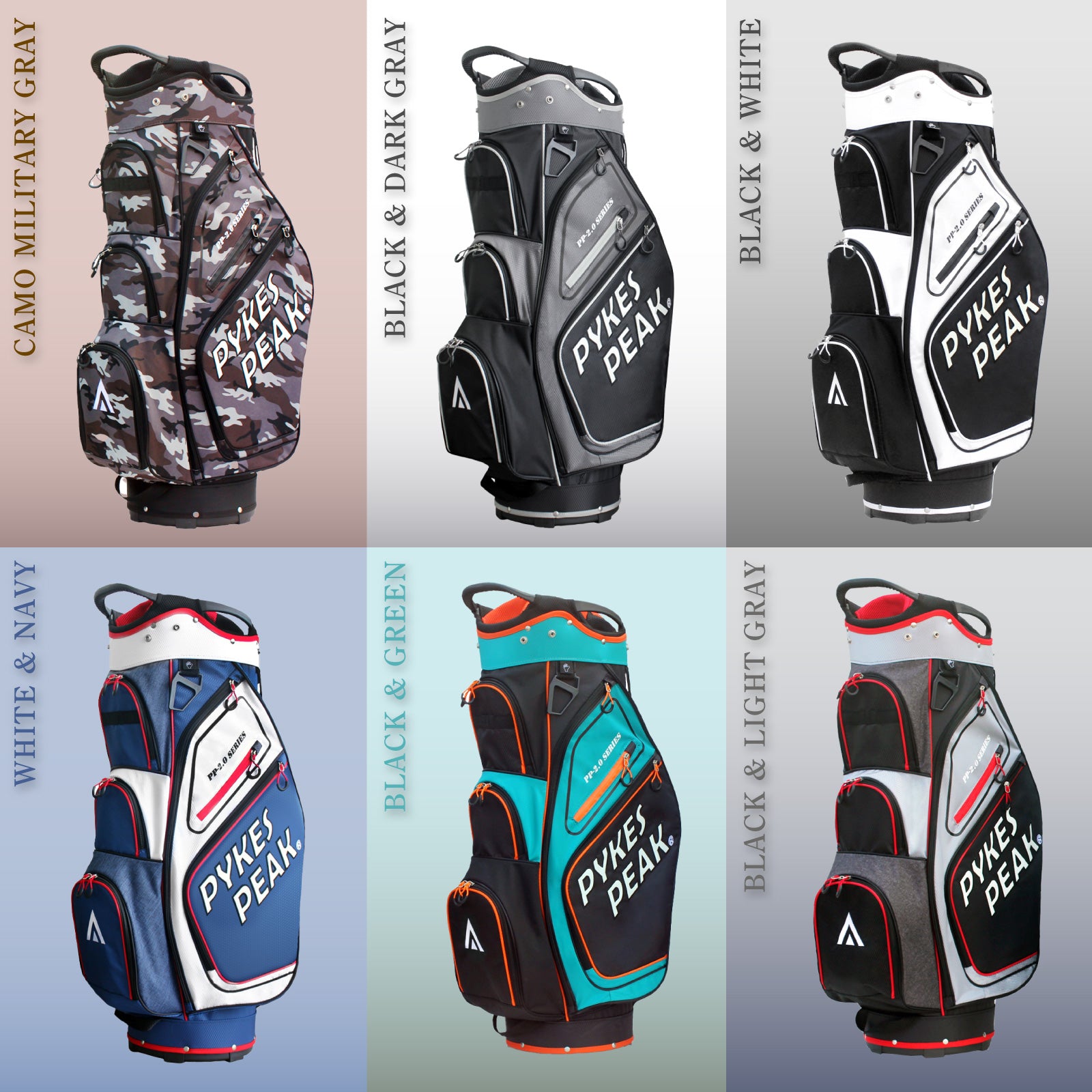 PYKES PEAK（パイクスピーク） キャディバッグ(カートタイプ)【軽量