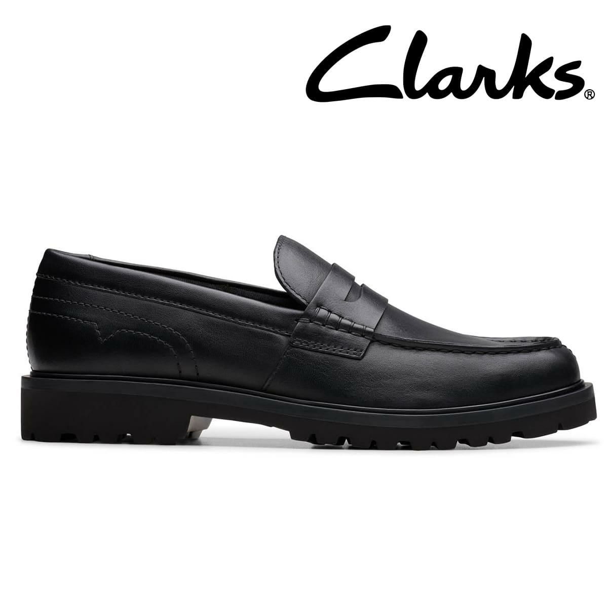 極美品【Clarks】クラークス Shacre Ⅱ Run シボ革 28.5 黒 Clarks
