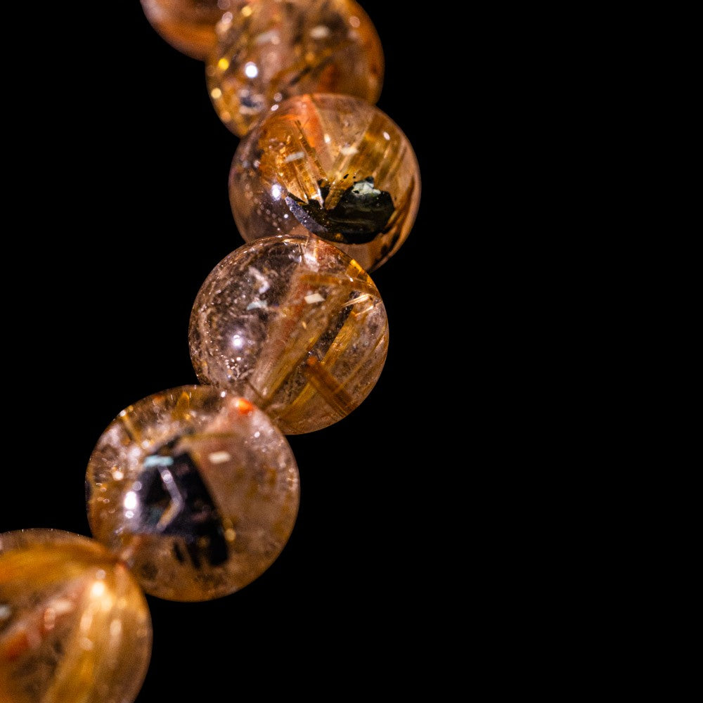 11.0mm太陽ルチル(ヘマタイト/ルチル)】ルチルクォーツ 11.0mm玉