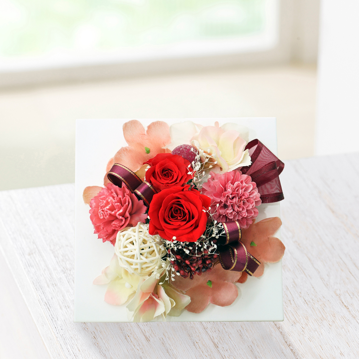 プリザーブドアレンジ フラワーフレーム - QVC.jp