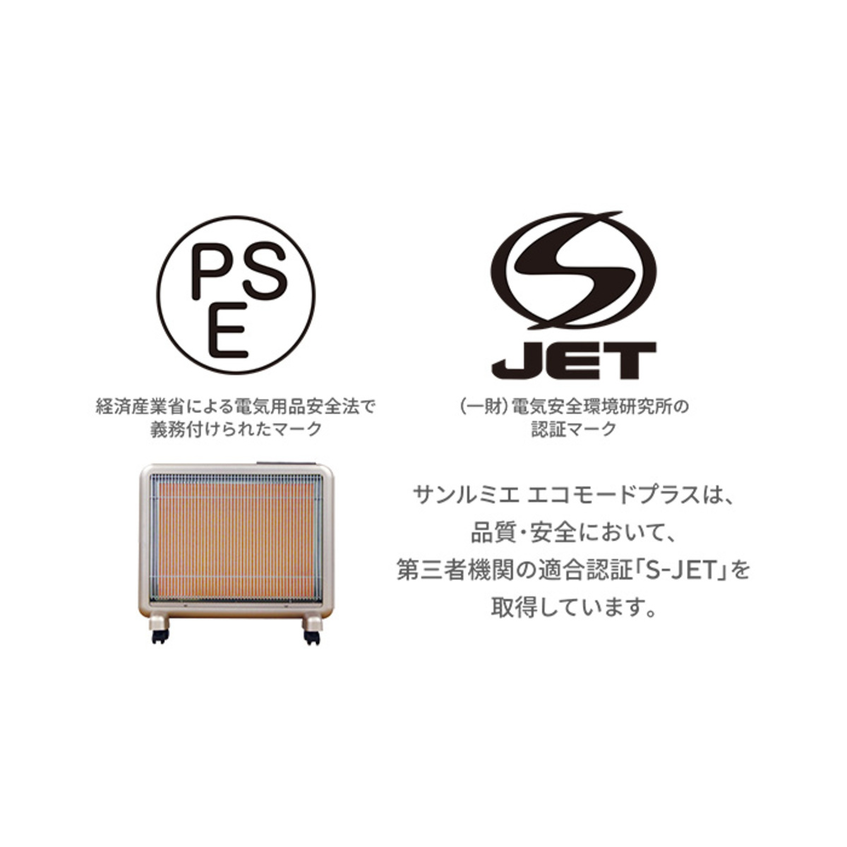 遠赤外線暖房器サンルミエ エコモードプラス サンルミエ - QVC.jp